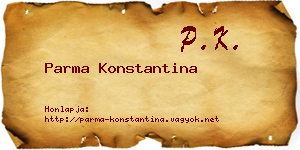 Parma Konstantina névjegykártya